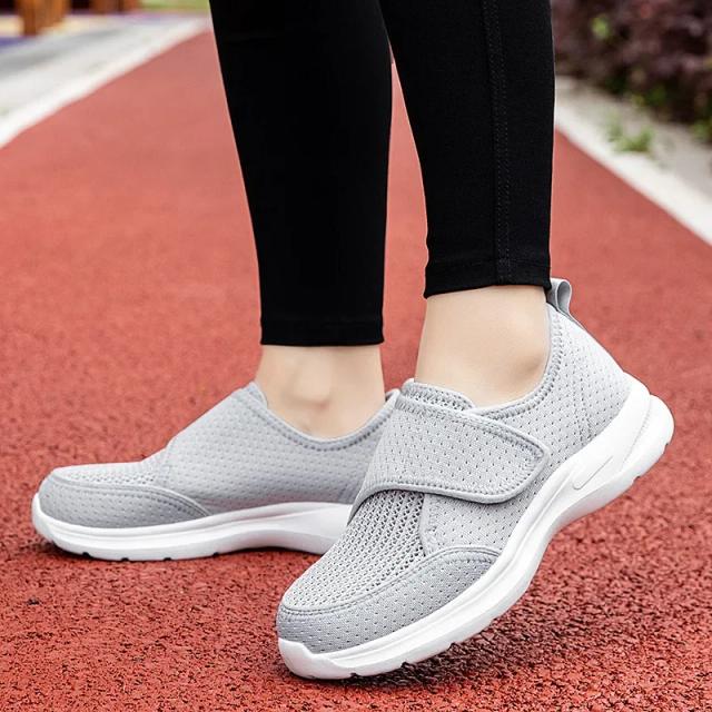 Idosos sapatos para diabéticos das mulheres dos homens tênis tamanho grande mais fertilizante alargamento sapatos ajustável pé inchaço sapato antiderrapante casal