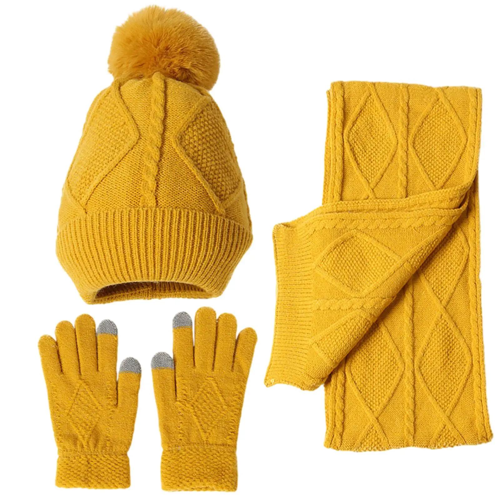 Chapéu de inverno cachecol e luvas para festa ao ar livre, Acessórios de moda para clima frio, Cachecol longo para esqui, Escalada - Image 1