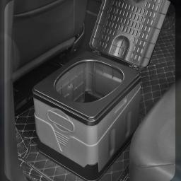 Vaso sanitário portátil dobrável para acampamento ao ar livre, potty para adultos e crianças, assento com design, vaso sanitário reutilizável para viagem em carro de piquenique - Image 6