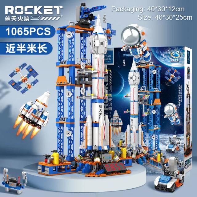 Blocos de Construção de Foguete e Aeronave Aeroespacial Brinquedo Astronauta Mech Tijolo Construção para Meninos