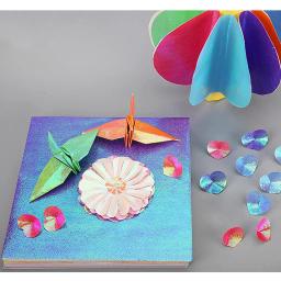 Cardstock de papel perolado para Scrapbooking, DIY Handmade Cards Making, Arte Artesanato, Mix Cor, 7x7cm, 50 Pcs - Image 5