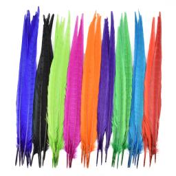 Penas de feisão naturais coloridas para artesanato, decoração de penas grandes longas, acessórios de carnaval decoração, atacado, 40 a 45cm - Image 1