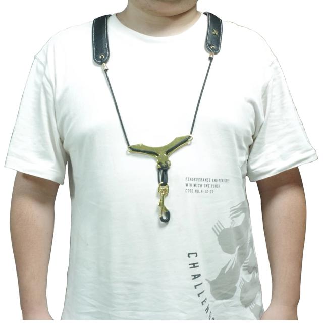Correia Ajustável para Saxofone com Chicote Duplo e Comprimento Personalizável