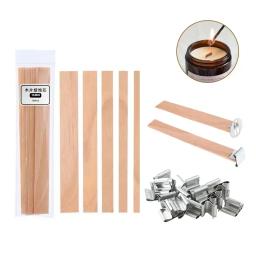Pavio De Vela De Madeira Com Clipes De Metal, DIY Handmade Candle Making, Suprimentos De Núcleo De Madeira Sem Fumaça, Cera De Soja, 20Pcs - Image 3