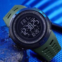 Relógio eletrônico digital para homens, Relógios esportivos multifuncionais, Dial de brilho grande, Tendência de aventura ao ar livre, 49mm - Image 2