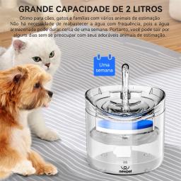 Newpet Bebedouro para gatos Com bebedouro automático para gatos e cães Bebedouro automático com dispensador de água - Image 3