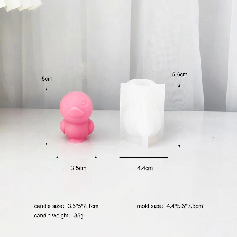 Moldes De Vela De Silicone De Pato De Natação 3D Bonito Sabão De Pato Gesso Artesanato De Resina Molde De Cimento Bolo De Chocolate Animal DIY Ferramenta De Cozimento - Image 1