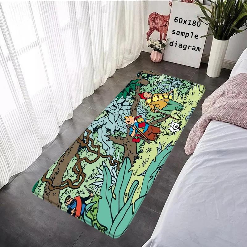 Capacho Bem-vindo Tapete, Tintins Adventures, Sala Mat, Tapete de cozinha pé, Tapete do carro, Pet Mat, Decoração do casamento Home - Image 1