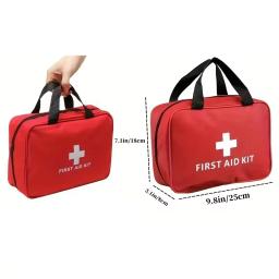 Kit de primeiros socorros portátil para caminhadas ao ar livre, suprimentos médicos, bolsa de emergência multiuso, camping e mais, 184PCs - Image 3