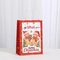 Sacos De Embrulho De Presente De Natal, criativo Novo Anime Bonito Pequeno Animal Handheld Sacos De Papel Kraft, 6pcs - Image 4