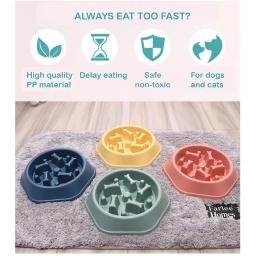 Alimentador de animal de estimação não asfixiante, Tigela antiderrapante, Grande capacidade para cão e gato, Alimentação lenta, Pet Supply, Alívio da ansiedade - Image 4