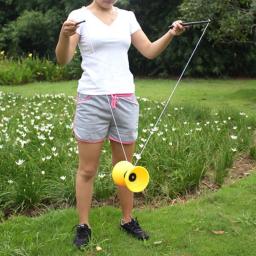 Malabarismo Diabolo Toy para adultos e crianças, Yoyo chinês engraçado, embreagem de 3 rolamentos, varas de metal chinês YOYO, brinquedos saco de cordas, presente - Image 1