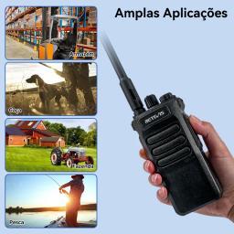 Retevis RT86 Walkie Talkie Radio de Comunicação Rádio Comunicador Longo Alcance Profissional comunicador sem fio equipe FM radio comunicador Portátil Recarregável PTT Walkie-talkie Longa Distância UHF Caça camping - Image 6