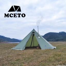 Tenda de pirâmide extragrande com saia de neve, Chaminé Jacket, Outdoor Camping Tent, Caminhadas Toldos, Abrigo extragrande, 5m - Image 6