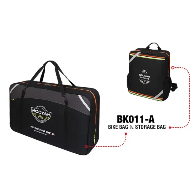 Bolsa de Transporte e Viagem para Bicicleta MTB e Estrada com Proteção 3 Camadas e Design Dobrável 2 em 1