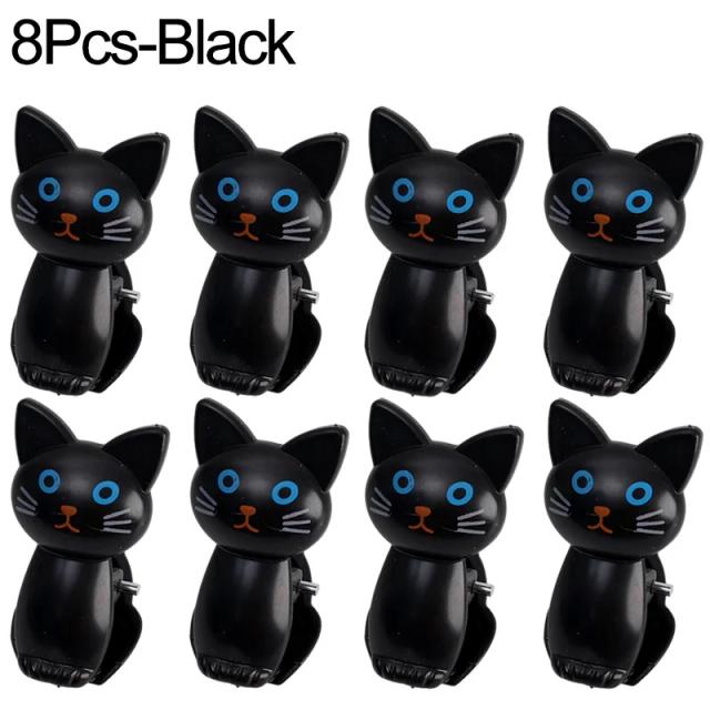 Clipes de Vedação de Alimentos em Forma de Gato - Conjunto com 20 Peças para Lanches, Pães e Armazenamento Reutilizável