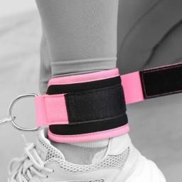 Alças ajustáveis do tornozelo do anel D, punhos dos exercícios da perna, exercícios do Gym, glutes, força das pernas, protetor dos pés dos esportes, aptidão, 1 par - Image 6