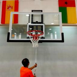 Basquete ajustável Hoop Stands, cesta com encosto, montagem na parede exterior, 72 pol, 60 pol - Image 2