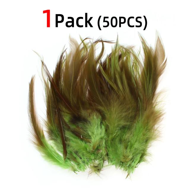 Penas Galo Schlappen 50 Unidades Cores Vibrantes para Pesca de Alta Performance