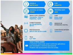 Smartphone Motorola Moto G23 128GB Grafite 4G Octa-Core 4GB RAM 6,5" Câm. Tripla + Selfie 16MP Dual Chip - Image 2