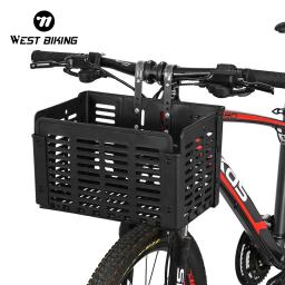 Cesto dobrável para bicicleta west biking, cesta de bagagem traseira para ciclismo, mtb, acessório para guidão e armazenamento frontal - Image 1