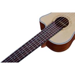 Guitalele-Mini guitarra elétrica com Spruce para viagem, guitarra acústica, 6 cordas, cavaquinho acústico, Mini, 30 polegadas - Image 6