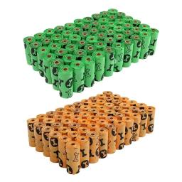 Saco de lixo para animais de estimação I saco de lixo de coleta de fezes degradável 15 peças/rolo com saco de fezes de cachorro de fragrância para cães e animais de estimação - Image 6