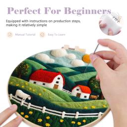 SDOYUNO-Kits de feltragem para iniciantes, animais bordados, artesanato, arte e artesanato com agulhas, decoração de casa artesanal - Image 4