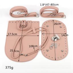 Bolsa de couro Acessórios para mulheres, mochila artesanal DIY, alça de ombro, tampa inferior, ferragem para bolsa de crochê, 1 conjunto - Image 6