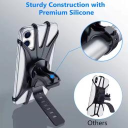 Suporte do telefone universal para bicicleta e motocicleta, suporte do telefone do silicone com 360 ° ajustável - Image 4