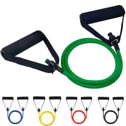Bandas de resistência com alças para homens e mulheres, equipamento de treinamento de força, tubo ajustável, corda, exercício, casa, treino - Image 2
