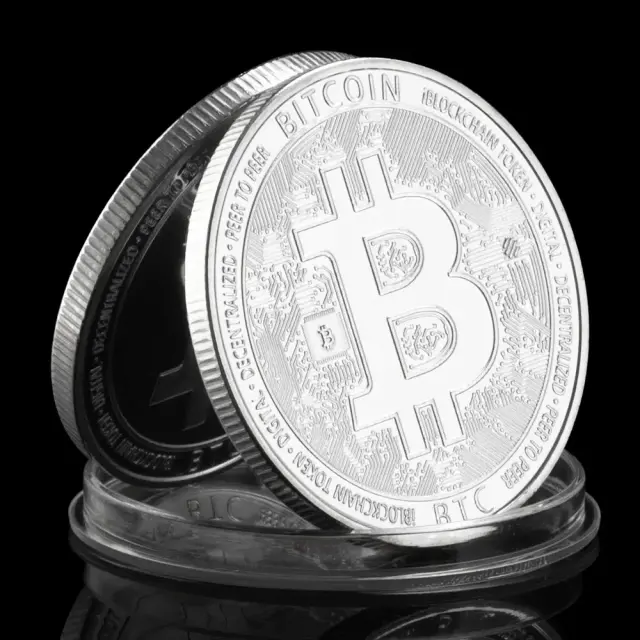 Moeda Comemorativa de Criptomoeda Física em Prata: Coleção Exclusiva para Colecionadores e Amantes de Arte