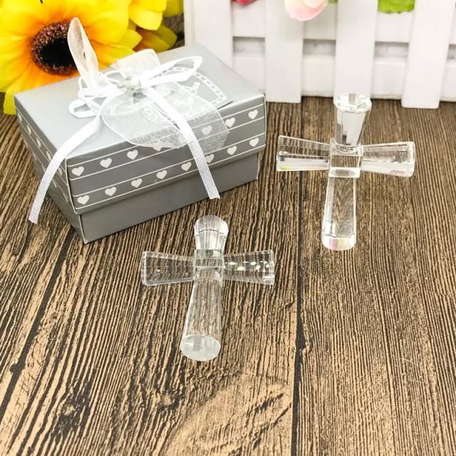 Conjunto de 6 Batinhos de Cristal para Presente de Batizado, Primeira Comunhão e Lembranças de Casamento
