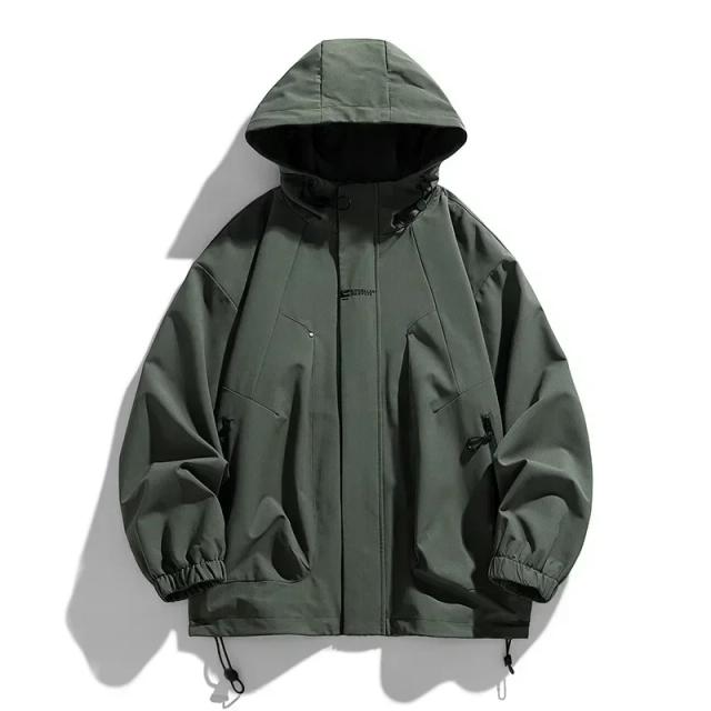 Jaqueta Corta-Vento Impermeável Masculina para Caminhadas e Atividades ao Ar Livre - Ideal para Camping, Escalada e Pesca no Outono e Inverno 2022