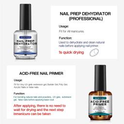 Morovan-desidratador de unhas natural, primer sem ácido, para esmalte acrílico e gel, para unha polonês e unha arte - Image 3