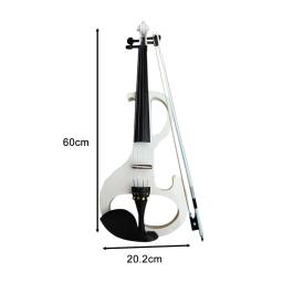 Conjunto de violino elétrico para adultos, instrumentos de cordas, instrumentos musicais, violino com estojo rígido, violino, tamanho 4/4 - Image 6