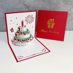 Cartão de presente 3D pop-up feliz aniversário, cartões de festa temática para crianças, esposa, dia do pai, amante, casal, aniversário, cartão - Image 3