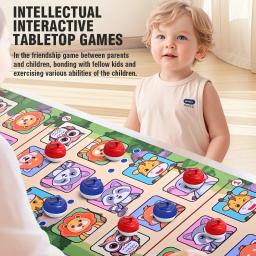 Jogo de curling de mesa 5 em 1, diversão para a família, jogos de tabuleiro de hóquei no gelo para crianças e adultos com rolos, shuffleboard, puck, tapete de jogo de natal - Image 6