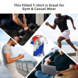 Camisa do futebol com nome personalizado para homens e mulheres, camisa apertada dos esportes na bandeira dos estados unidos - Image 5