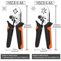 Tubular Virola Crimping Toolbox com Conectores de Fio, Catraca Auto-Ajustável, Crimper para Conectores de Fio Elétrico Conjunto - Image 3