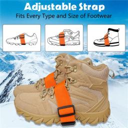 7 presilhas de gelo com tachas de tungstênio para sapatos e botas Crampon para sapatos chuteiras de gelo e neve Botas de caminhada antiderrapantes sapatos de neve - Image 3