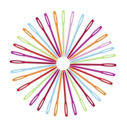 Agulhas De Tricô De Plástico Para Crianças, Agulhas De Tricô, Ganchos De Crochet, Agulha De Fios De Lã, Camisola DIY, Ferramentas De Tecelagem, 7 cm, 9 cm, 15cm, 30 PCs - Image 2