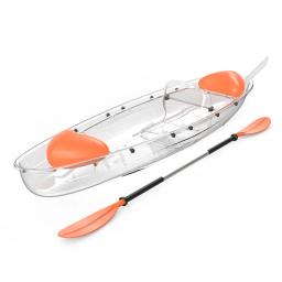 Caiaques de barco claro caiaque para esportes aquáticos, barco de cristal transparente com luz LED, quatro estações, venda quente, atacado barato - Image 3