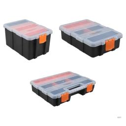 Organizadores caixa ferramentas, organizador peças pequenas para fixadores, peças e artesanato com divisórias grades - Image 1