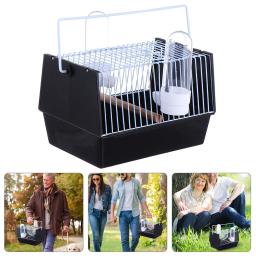 Gaiola De Alimentação De Pássaro De Plástico Portátil, Gaiola Pequena, Handheld, Transporte De Papagaio, Mala De Animais De Estimação, Aves Suprimentos - Image 1
