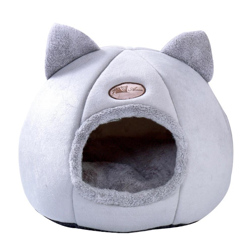 Cama dobrável para dormir, Cama de dormir macia, Removível e lavável, Ninho de cachorro, Ninho de gato semi-fechado, Pet Products - Image 1