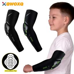 1 pçs crianças esporte cotoveleiras braço guarda anti-colisão pressão cotovelo capa almofada de fitness armguards esporte ciclismo braço único pacote - Image 1