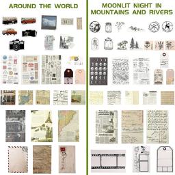 30 Pçs/set Vintage Scrapbooking Adesivos DIY Diário Adesivo Scrapbook Selo Adesivos De Papel Washi Retro Antigo Naturais - Image 2