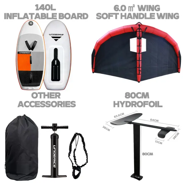 UICE Surf Wing Foils Hydrofoil Wind Set 105L/104L Foil Board 4.1/5.0 ㎡