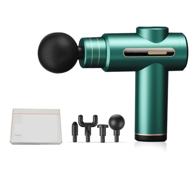 Massageador Muscular Elétrico Portátil para Atletas com 4 Cabeças, Alívio Profundo da Dor e Recuperação Muscular